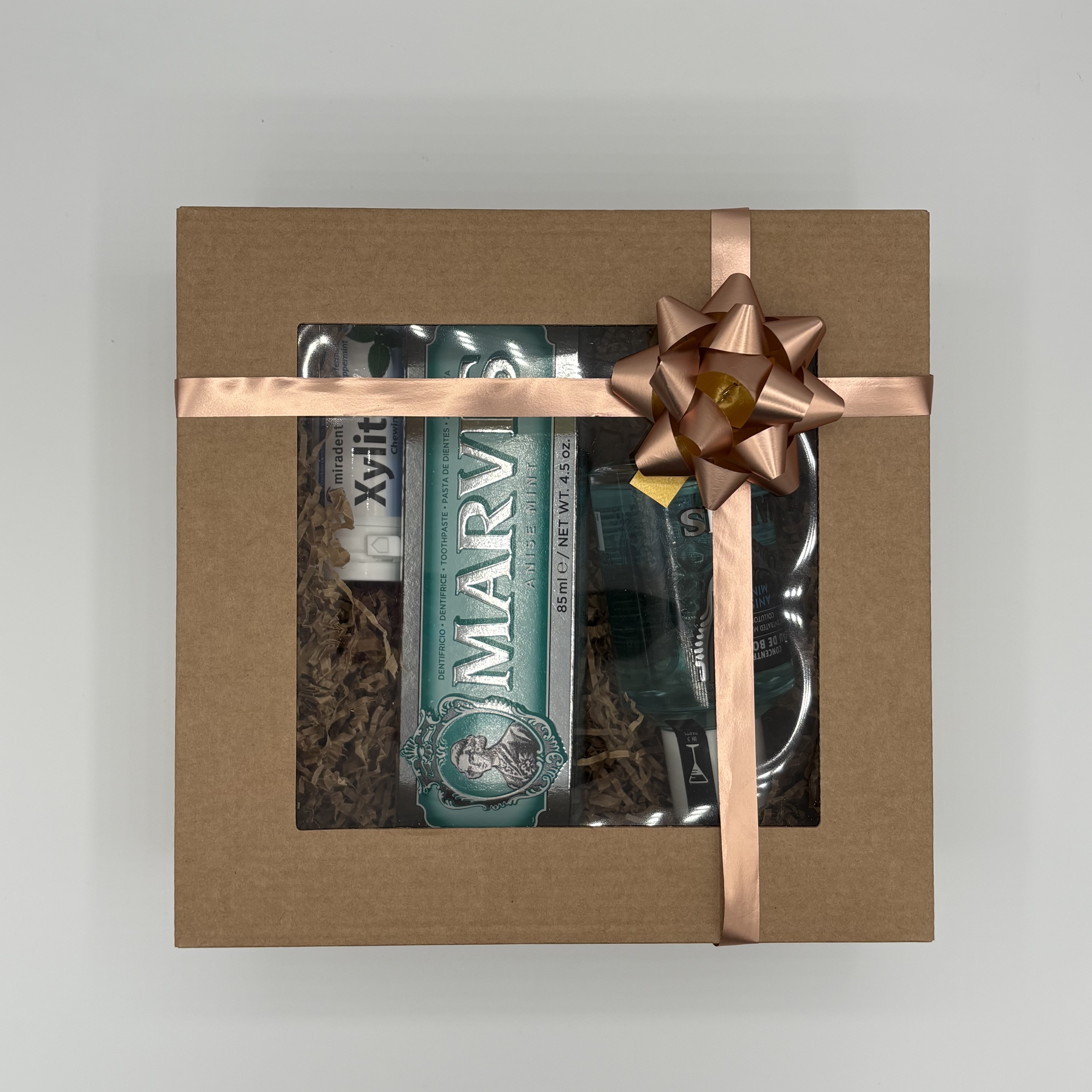 Gift set no. 2 Marvis Anise Mint toothpaste 85ml, Marvis Anise Mint mouthwash, Miradent Xylitol chewing gum peppermint)