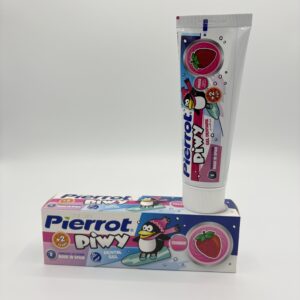 Hambapasta PIERROT Piwy geel-pasta, alates 2.-st eluaastast , maasikamaitseline, 75ml
