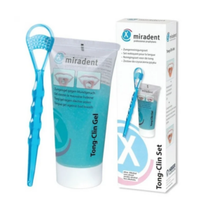Miradent Tong-Clin set keelehari-kaabits geeliga 50ml